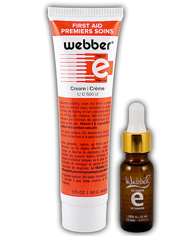 WEBBER Huile Vitamine E 100% Pure pour la peau et les cicatrices