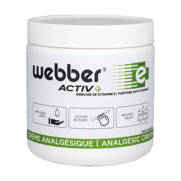 Crème analgésique WEBBER Activ+ avec vitamine - pot 450g - 065798431252