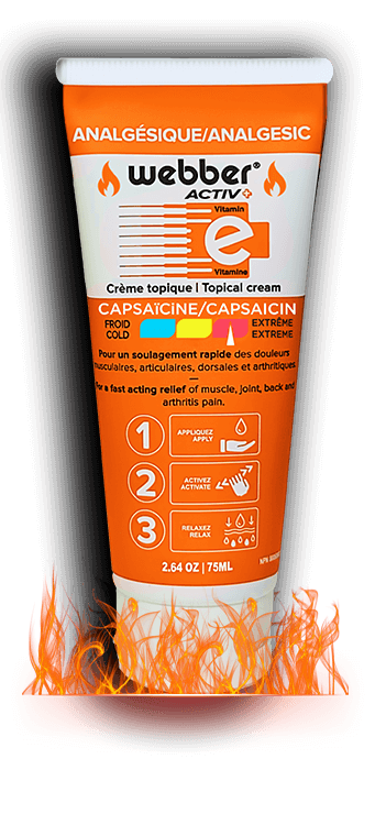 Capsaïcine Crème analgésique WEBBER Activ+ avec capsaïcine et vitamine E - 75ml - 065798431276