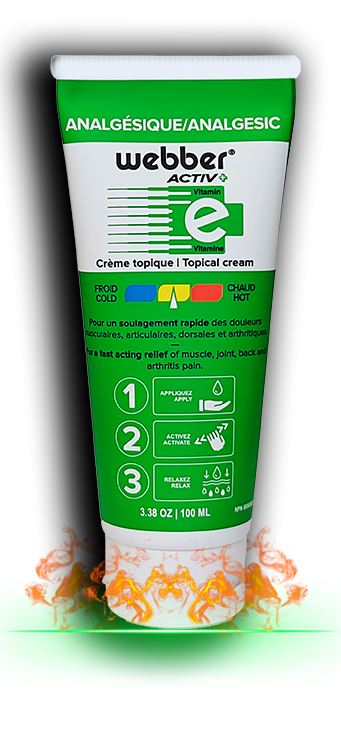 Crème analgésique WEBBER Activ+ avec vitamine E - 100ml - 065798431252