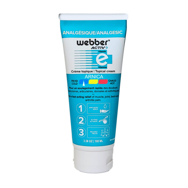 Crème gel analgésique WEBBER Activ+ avec Arnica et vitamine E - 100ml - 065798431269