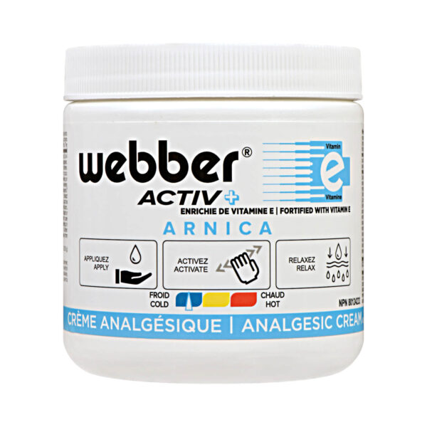 Anica Crème gel analgésique WEBBER Activ+ avec Arnica et vitamine E - 450g - 065798431269